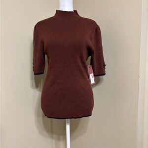 Scarlett Rich Brown Short Sleeve Top